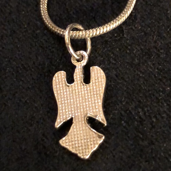 VTG 1970s Native American Pendant Necklace Turquoise/925/Stainless Steel. - Picture 6 of 8